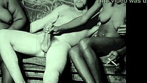 found this super rare vintage interracial threesome clip