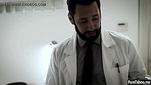 Petite teen loses virginity to plastic surgeon in intense session