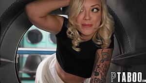 Laundromat Stuck Scandal with Alex Grey and Seth Gamble in Hardcore POV