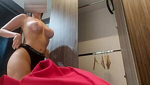 Spy cam catches my hot stepsister in sexy leggings