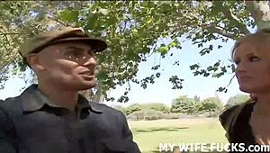 My wife begged to get fucked by another guy in this femdom cuckold scene.