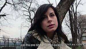 i picked up this hot amateur in public, banged her indoors for cash