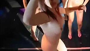 japanese dancers goin’ wild at night club, oops