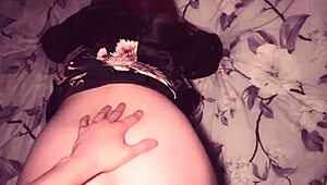 Horny Stepmother and Stepson Share Bed for Shaved Pussy Play