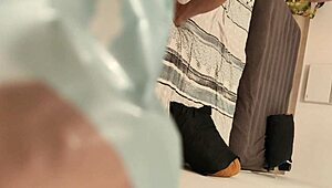 Hidden cam captures old man with teenager Neyla K in homemade action