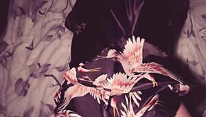 Horny Stepmother and Stepson Share Bed for Shaved Pussy Play