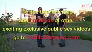 I see this cute blonde hottie in public threesome with two big dicks.