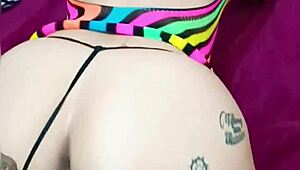 I pose in lingerie for husband's friend who can't resist and fucks me hard.