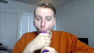 pov, i'm sucking your dick deepthroat with a dildo