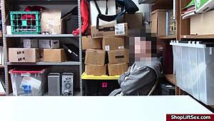 LP Officer Sucks Shoplifter's Big Cock at Work