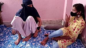 Step-sisters share monster cock in wild threesome adventure