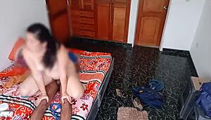 LATINA GETS MASSAGED BY BIG BLACK COCK