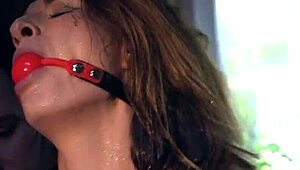 Tied Up Brunette Slave Endures Rough Anal Submission And Fucking