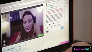 Smalltits squirting babe chats, 'my lez gf eats my pussy'