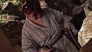 i knead her erect nipples in the hot spring bath and make her cum despite her boyfriend, part 3