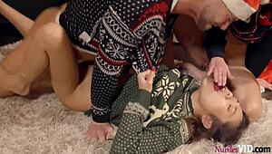 Kacie Castle And Vina Sky In Her Family Pies Before Christmas.