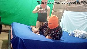 she flashes natural tits in lingerie for stepdad's homemade video