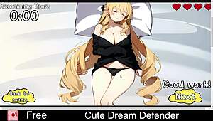 cute dream defender embarks on an erotic anime adventure in a hentai game world