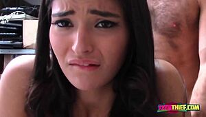 Officer Fucks Petite Teen 18+ at Work