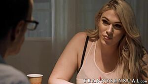 Busty Tranny Aspen Brooks RAMMING Detective in Interrogation