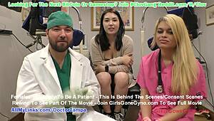 Clov - Busty Asian Mina Moon faces humiliating gyno exam by Doctor Tampa for university entry at GirlsGoneGyno com