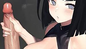 Hinata Delivers Hot Handjob on Big Cock in POV Hentai Scene