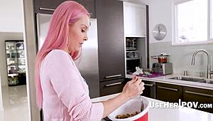 uhh, my single step mom lets me take her shaved pussy anytime, pov style!