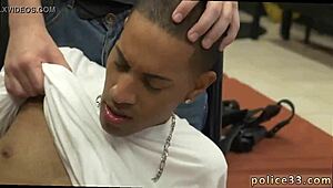 xxx gay cops in leather gear fuck robbery suspect hard