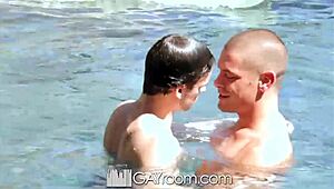 HD - GayRoom Rough Play by Pool Turns Wild