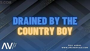 country boy alpha dominates old gay slave in outdoor bdsm scene.