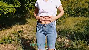 Outdoor Masturbation with My Stepsister is So Damn Hot!