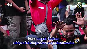 indonesian singers perform wild erotic dance on stage with eager crowd