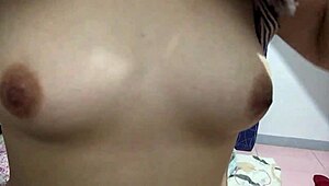 Filipina Girlfriend FLASHES Natural Tits When Alone at Home