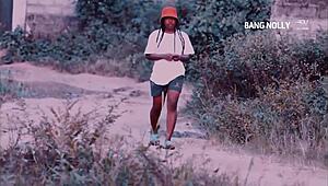 car sex with an ebony princess in a lonely neighborhood