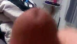 hey, watch this trans girl moaning with a hot cumshot. chubby solo action just for you on mobile!