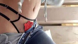 latina with big ass in tiny thong teasing on webcam