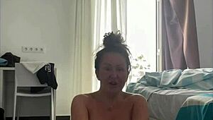 classy filth's holiday workout turns into a steamy solo session with this petite blonde.