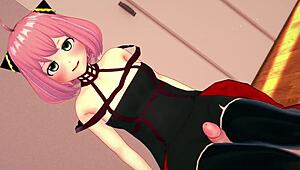 anya heats cock in adult costume version