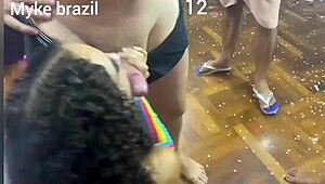 carnival party with beautiful women and friends