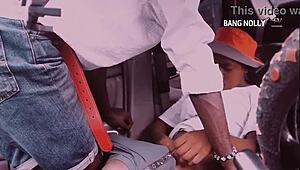 car sex with an ebony princess in a lonely neighborhood