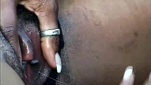 Black Tushy Pink Pussy Vol 1 Scene 8 - Ebony Lesbian Licking Outdoors.