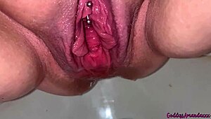 Creampie Pissy Pussy for Hungry Toilet Cuck in Bathroom Action