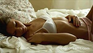 Anjelica teases her shaved pussy with a wild vibrator toy, so hot! 🔥