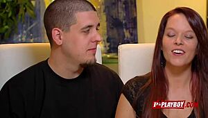 horny amateur couples getting wild on tv in a group orgy.