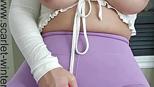 Horny teacher jerks off with pink vibrator for you