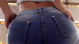 latina with big ass in tiny thong teasing on webcam