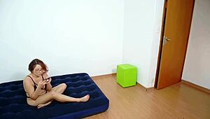 Met a College Friend and What Happened Next Was Pure Redhead Muscle Action in Lingerie. Her Small Waist and Big Tits Blew Me Away!