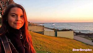 hot couple jamie young fucks wildly on couch in portugal