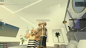 in roblox, this whore gets bent over for a monster cock