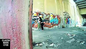 Fuck Hard On Street Wall!